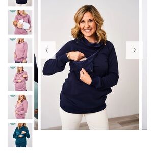 Latched Mama Navy Blue Nursing Hoodie